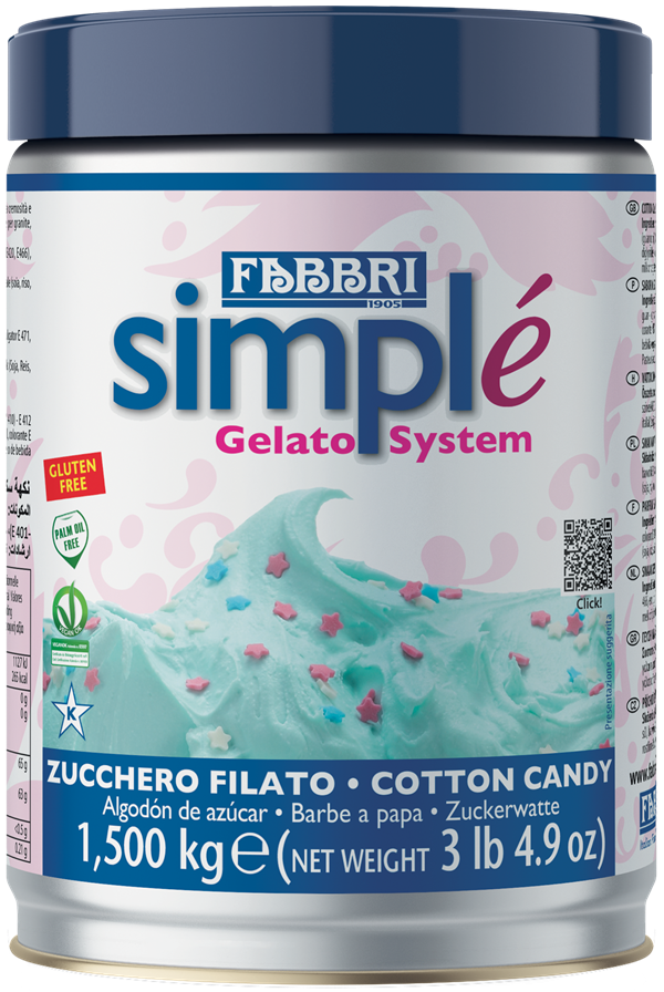 Simplé Zucchero Filato Azzurro