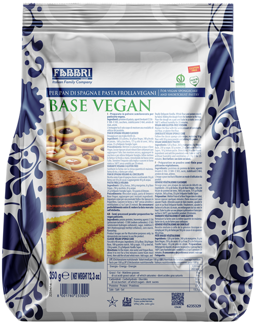 Base Vegan per pan di spagna e pasta frolla