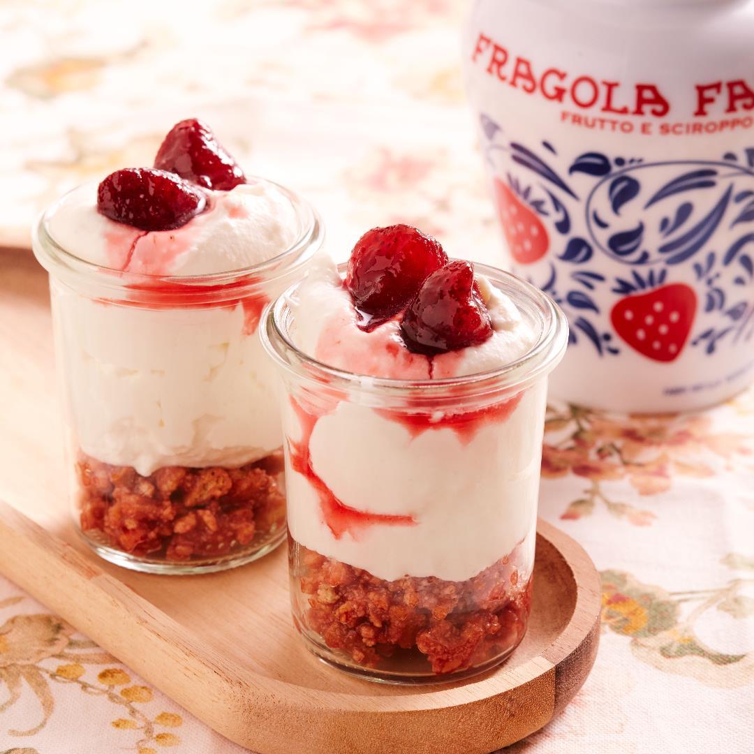 Mousse di Ricotta con Fragola Fabbri