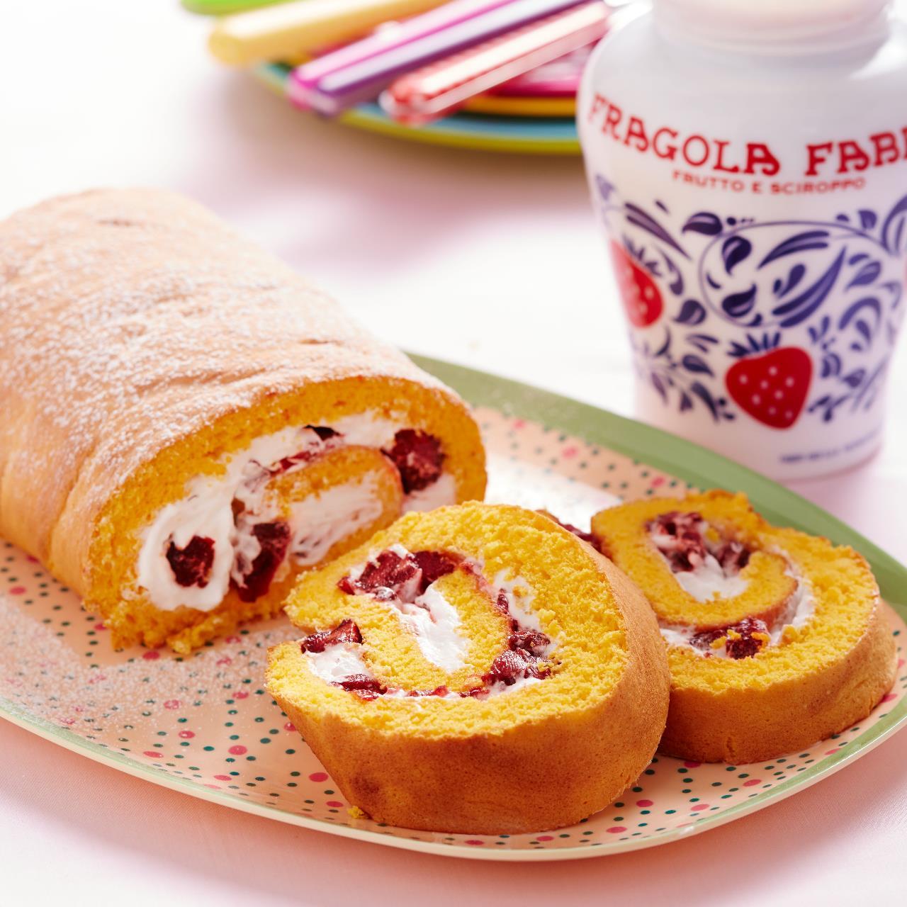 Rotolo panna e Fragola Fabbri