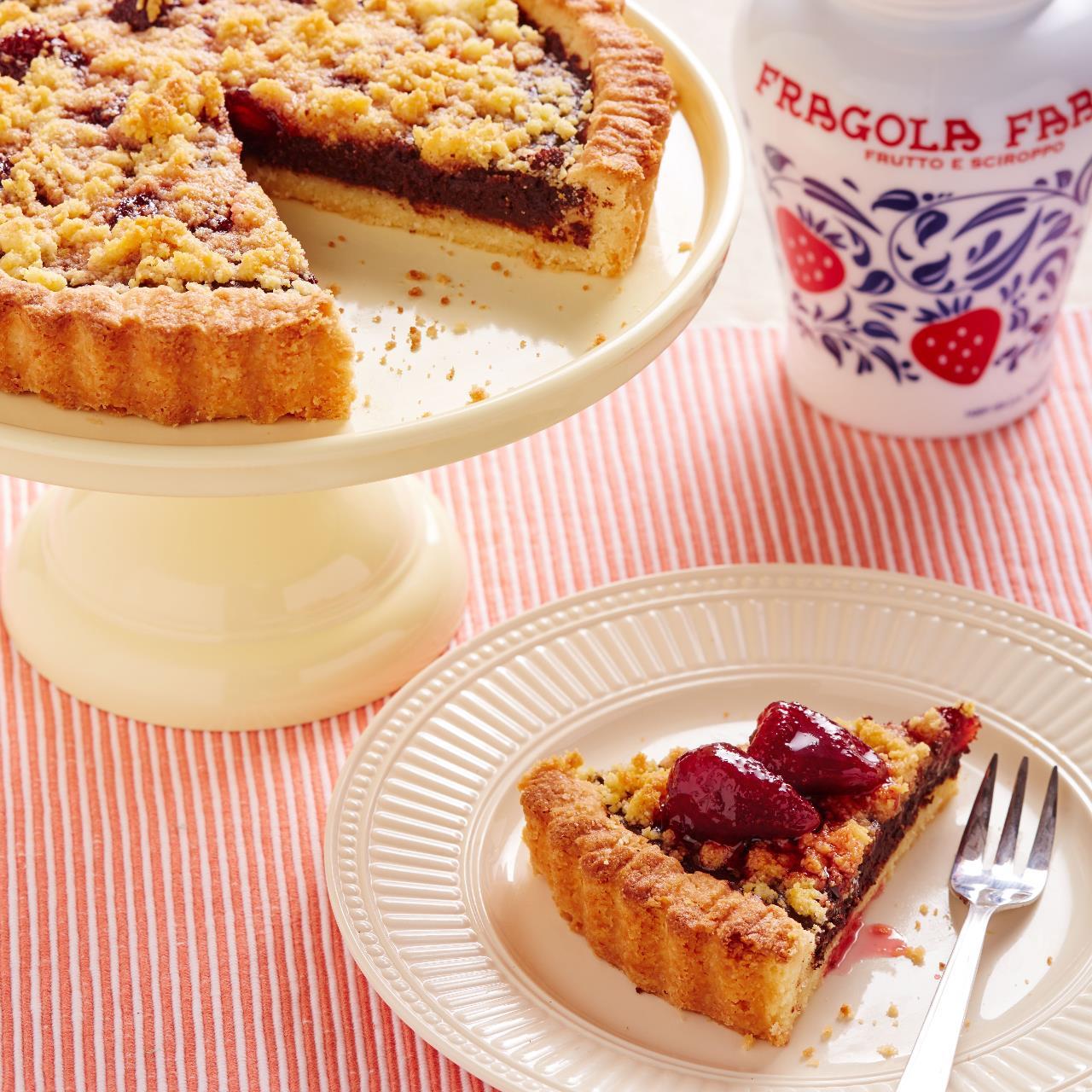 Crostata briciole al cioccolato e Fragola Fabbri