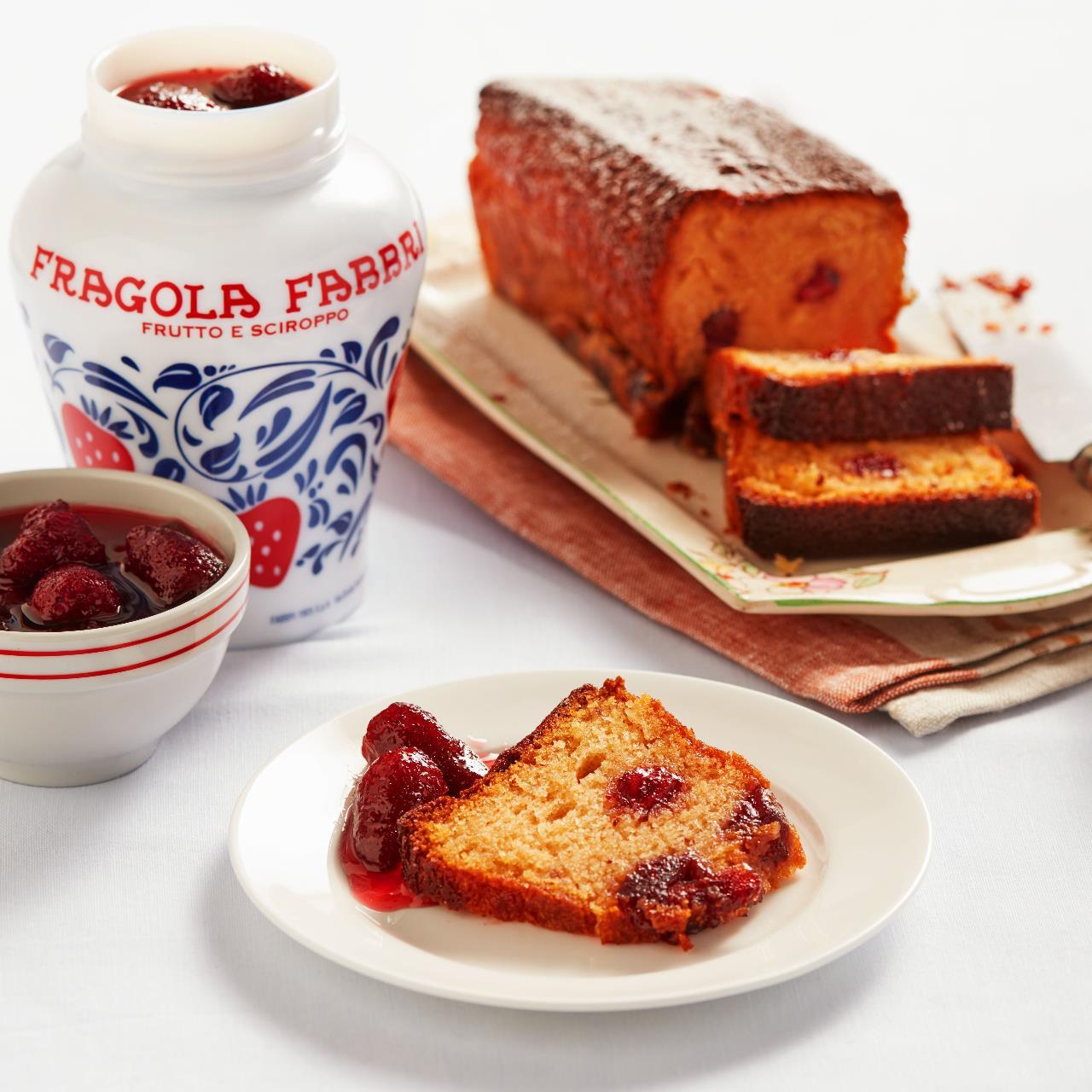 Plumcake all’olio con yogurt e Fragola Fabbri