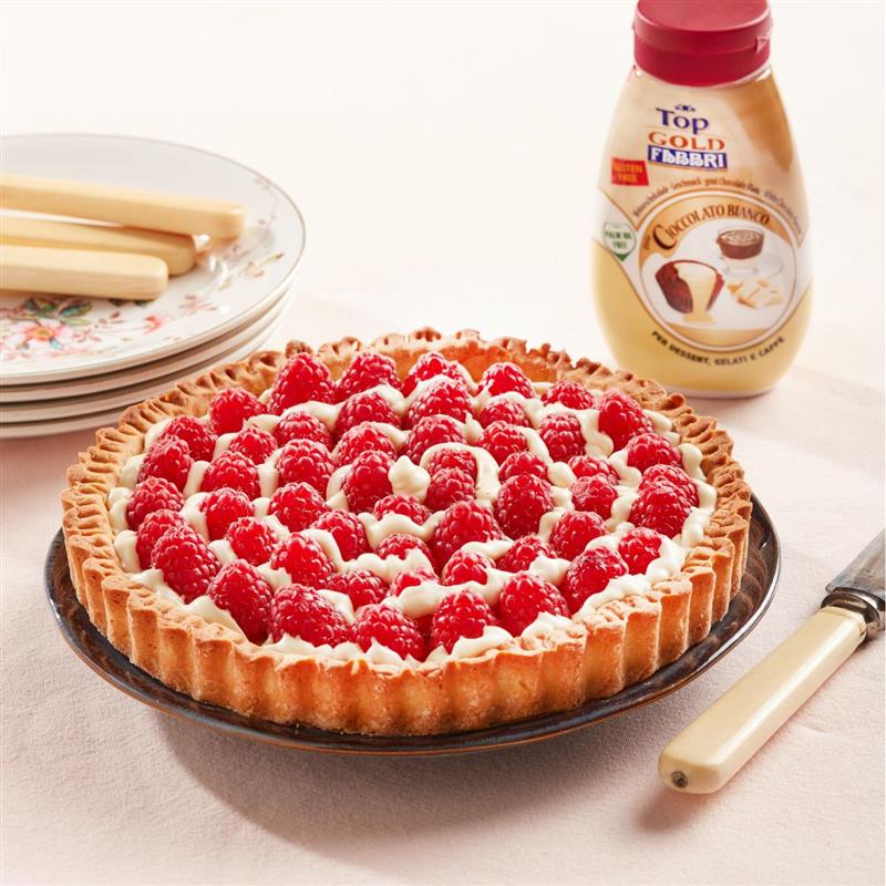 Crostata Cioccolato bianco e lamponi