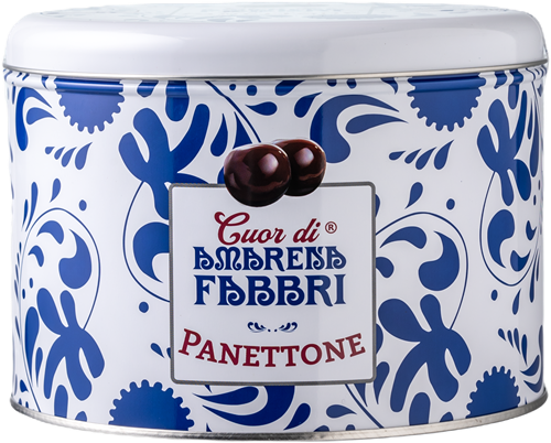 Panettone con Cuor di Amarena Fabbri 500g in Latta Decorata