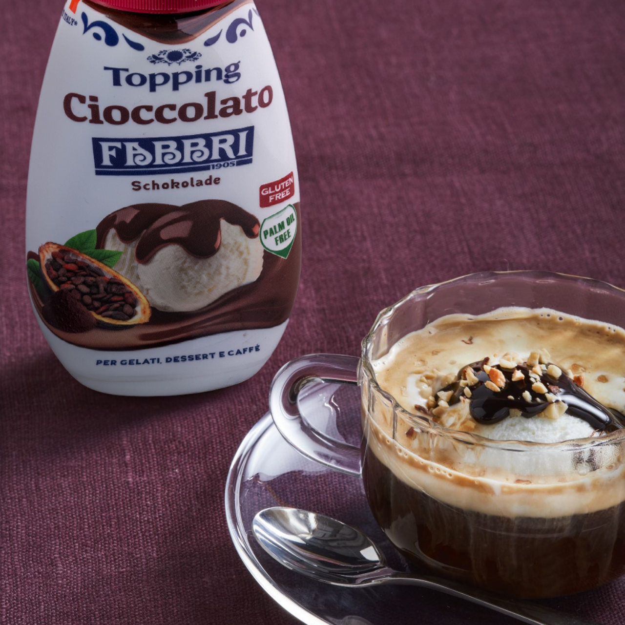 Affogato al caffè con Topping Cioccolato Fabbri