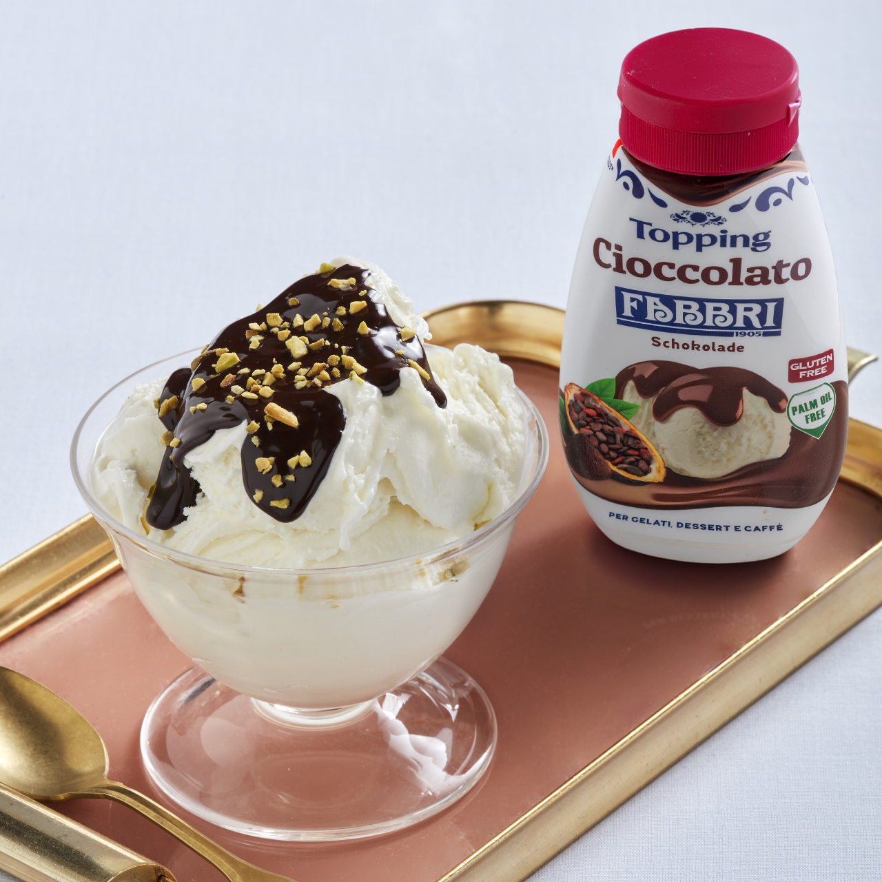 Gelato con Topping Cioccolato Fabbri