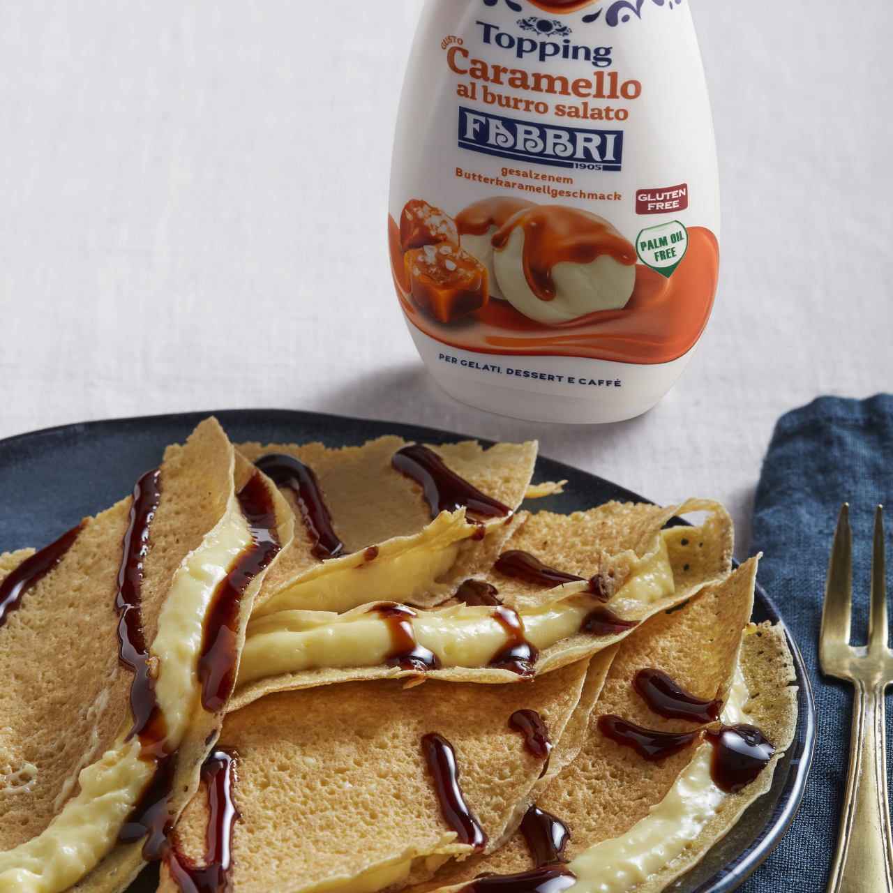 Crepes con crema pasticcera