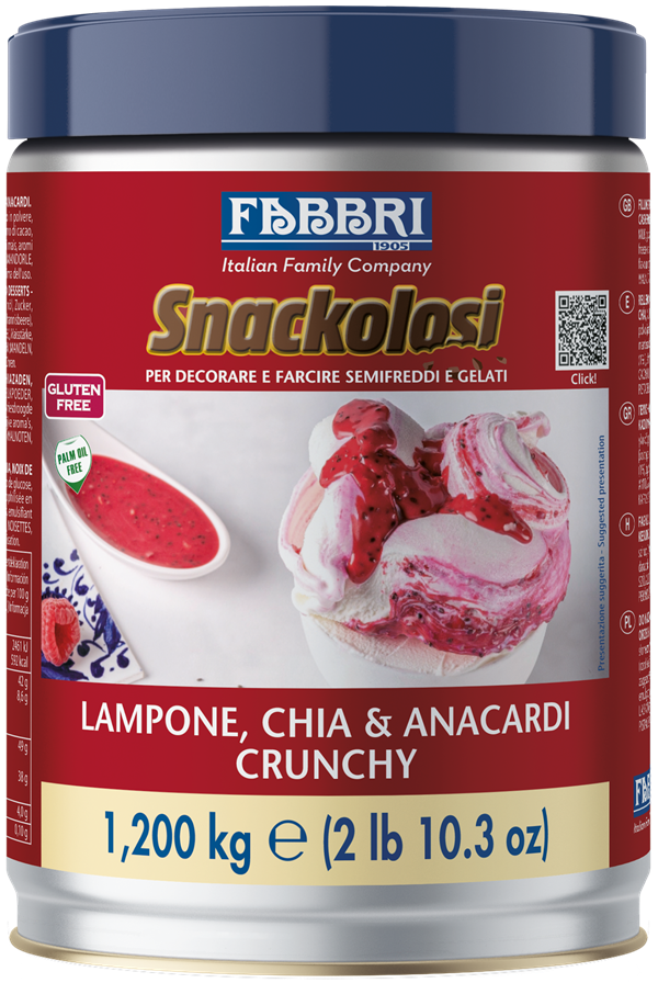 Snackolosi Lampone, Semi di Chia e Anacardi Crunchy